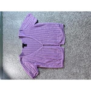 Lane Bryant Lavender Knit Cardigan Sweater with Pearl Button 14/16